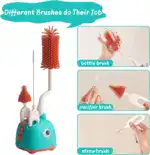 3-Piece Silicone Bottle Brush Set