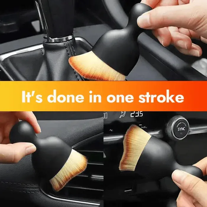 Car cleaning brush features