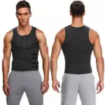 Men Body Shaper Sauna Vest Waist Trainer Double Belt - Image 2