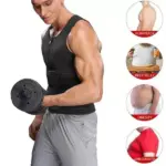 Men Body Shaper Sauna Vest Waist Trainer Double Belt - Image 3